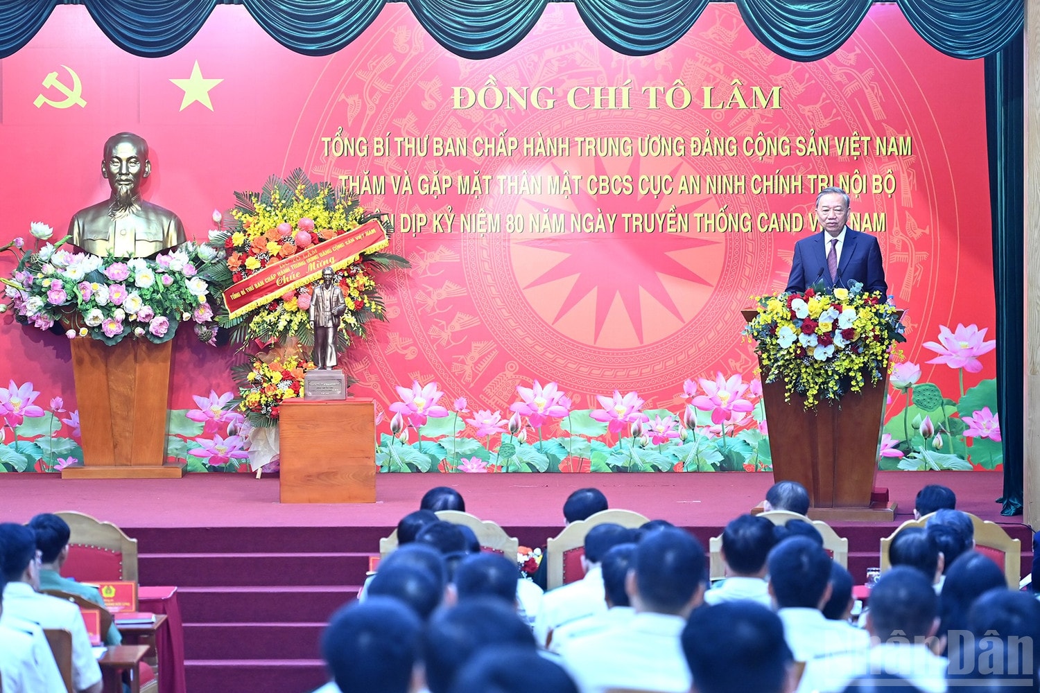 Tổng Bí thư Tô Lâm phát biểu tại buổi gặp mặt. ndo_br_a6-bnd-6406.jpg