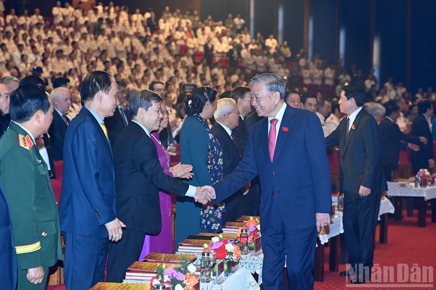 Tổng Bí thư Tô Lâm và các đồng chí lãnh đạo, nguyên lãnh đạo Đảng, Nhà nước dự Lễ kỷ niệm. ndo_br_a5-bnd-2191.jpg