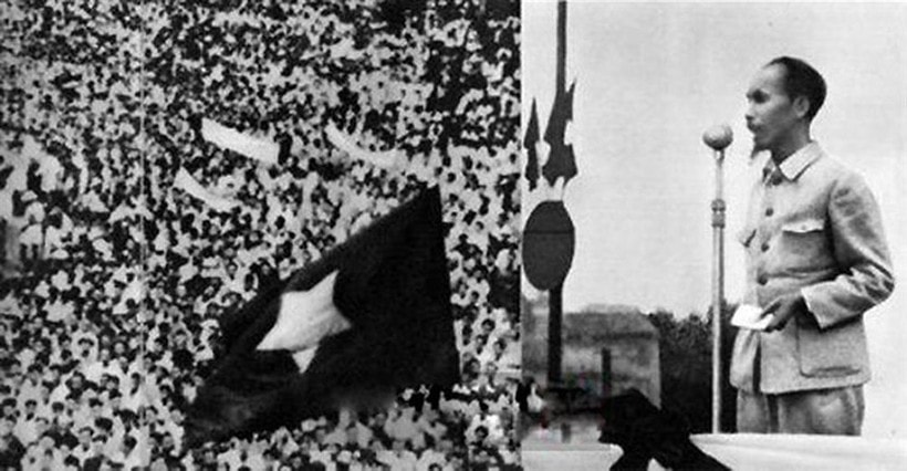 Ngày 2/9/1945, tại Quảng trường Ba Đình, Hà Nội, Chủ tịch Hồ Chí Minh đọc bản
