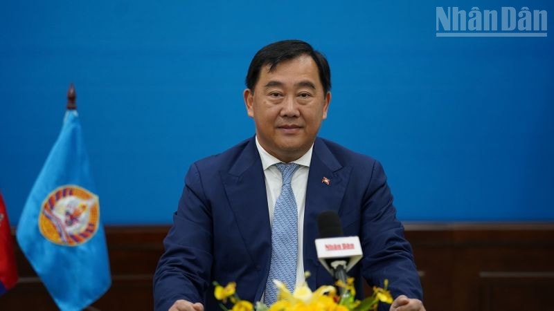 Phó Trưởng Ban thứ nhất Ban Đối ngoại Trung ương Đảng Nhân dân Campuchia Sous Yara. (Ảnh: ĐINH TRƯỜNG)