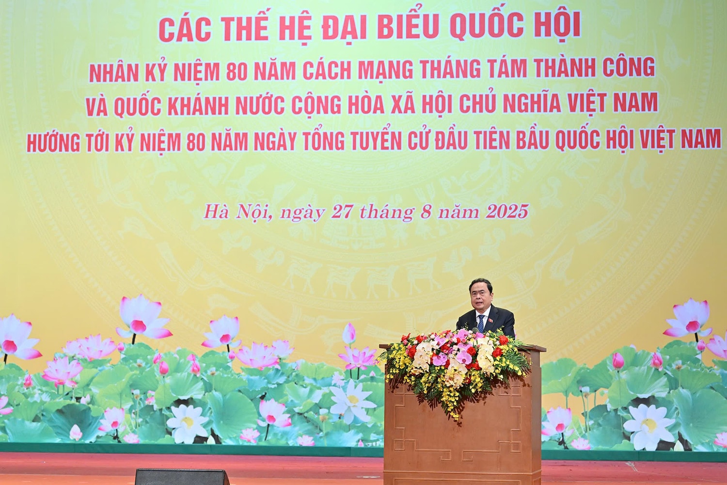 Chủ tịch Quốc hội Trần Thanh Mẫn phát biểu tại hội nghị. Ảnh: Thủy Nguyên z6949350927290-3cf32edf23e486fb053f6e676bdf99ae.jpg