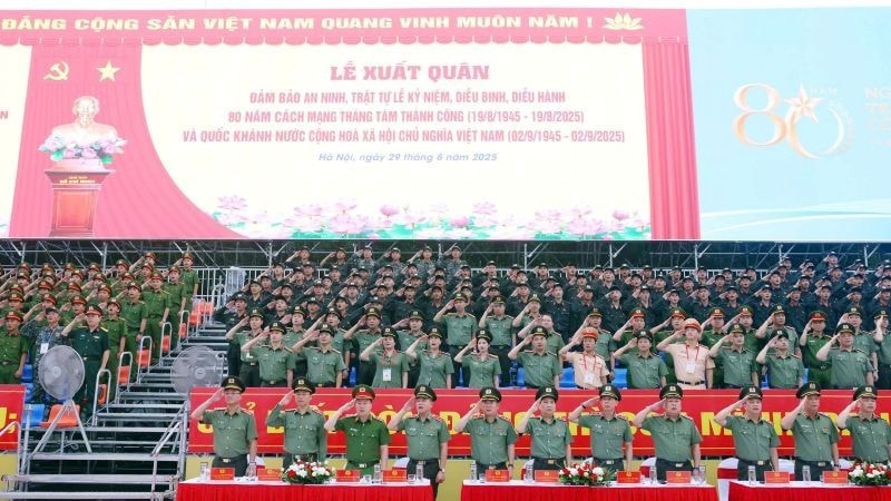Toàn cảnh Lễ xuất quân.