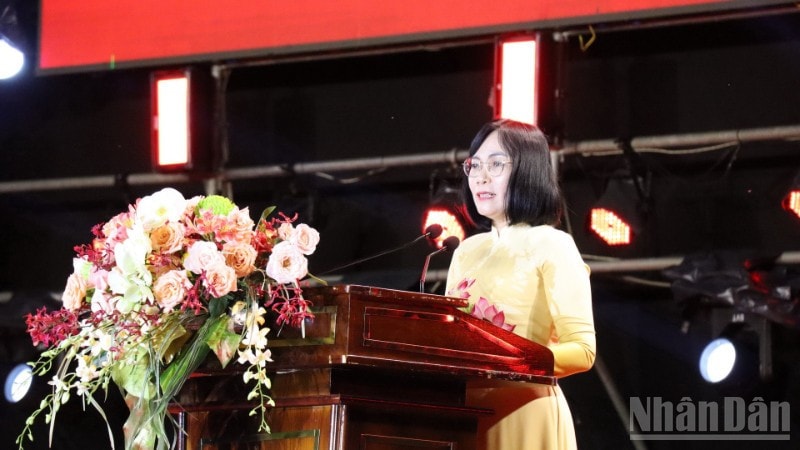 Phó Chủ tịch Ủy ban nhân dân tỉnh Đồng Nai Nguyễn Thị Hoàng phát biểu tại chương trình. ndo_br_2-resize-1986.jpg