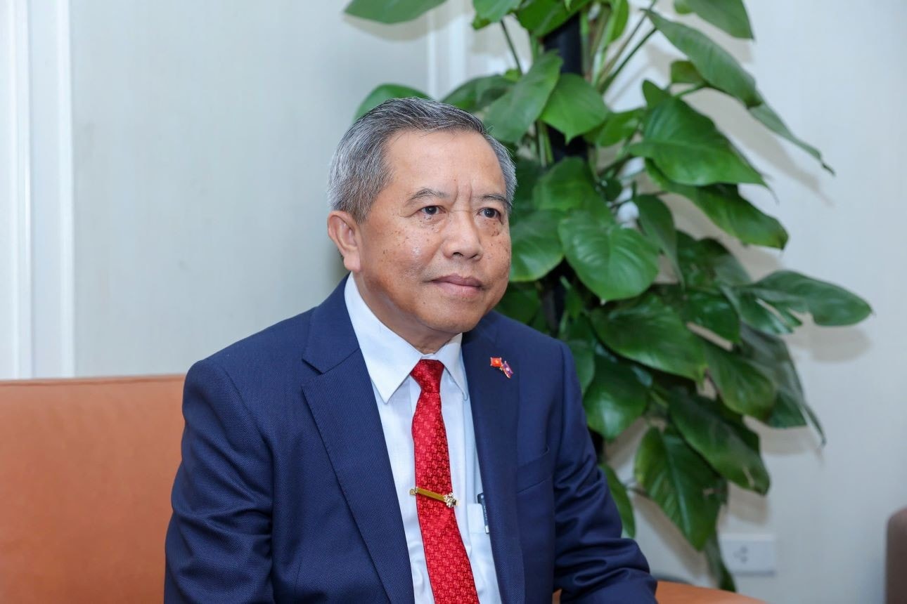 Ông Boviengkham Vongdara, Bộ trưởng Công nghệ và Truyền thông Lào, Chủ tịch Hội hữu nghị Lào-Việt Nam. (Ảnh: ĐÌNH HÒA) bt-lao.jpg