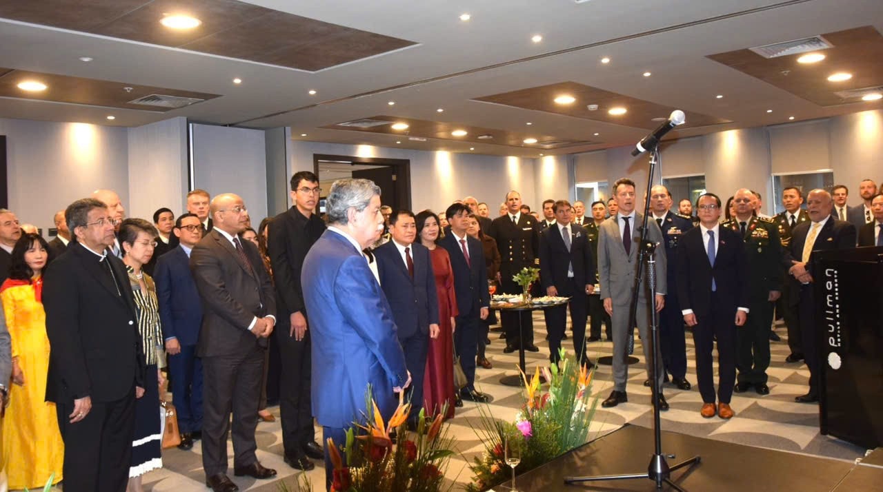 Quang cảnh Lễ kỷ niệm. (Ảnh: Đại sứ quán tại Chile) anhcuong1.jpg