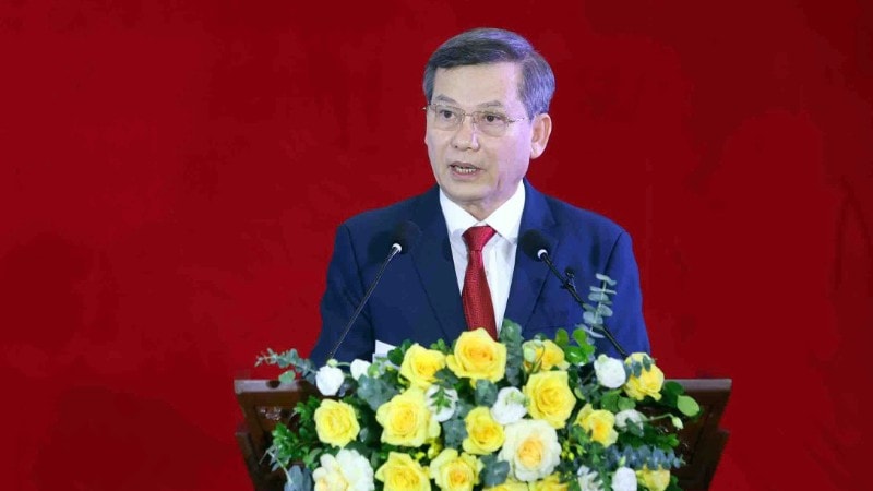 Chánh án Tòa án nhân dân tối cao Lê Minh Trí phát biểu tại Đại hội. anh-2-12-9-1289.jpg