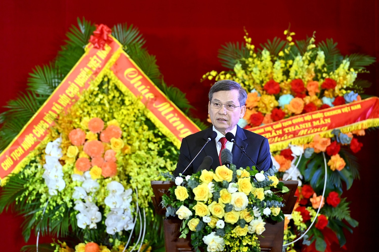 Đồng chí Lê Minh Trí, Bí thư Trung ương Đảng, Chánh án Tòa án nhân dân tối cao phát biểu tại Lễ kỷ niệm. (Ảnh: ĐĂNG KHOA) a4-bnd-4939.jpg