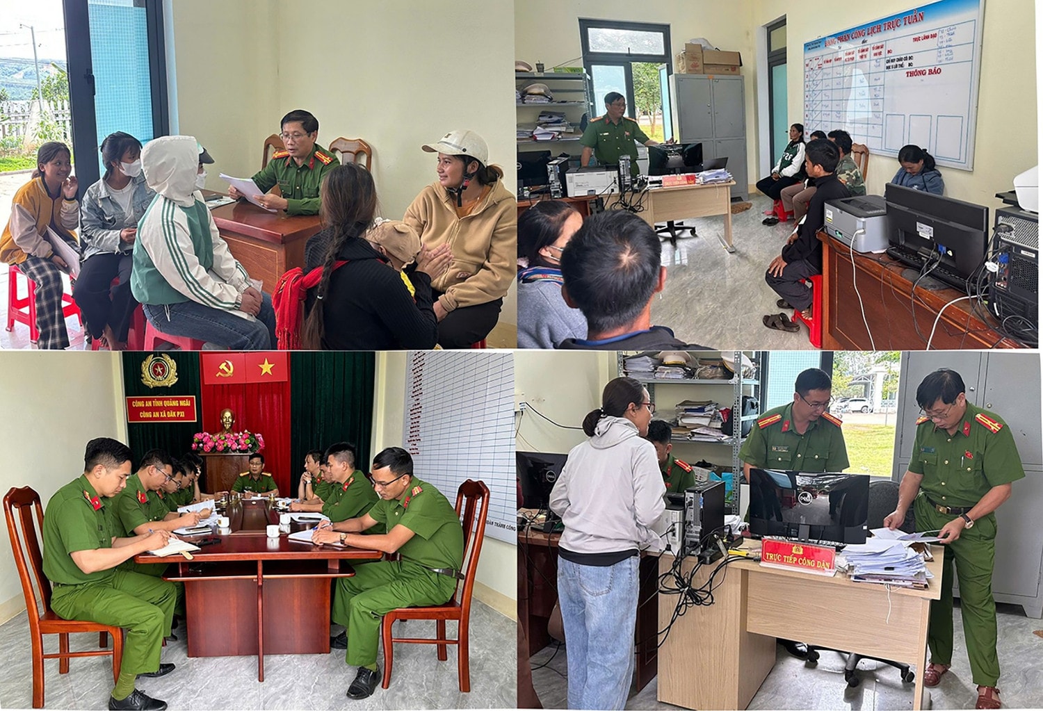 Thượng tá Nguyễn Bá Bằng và các cán bộ, chiến sĩ Công an xã Đăk Pxi nỗ lực hỗ trợ người dân. cong-an-xa-dak-pxi-quang-ngai-2.jpg