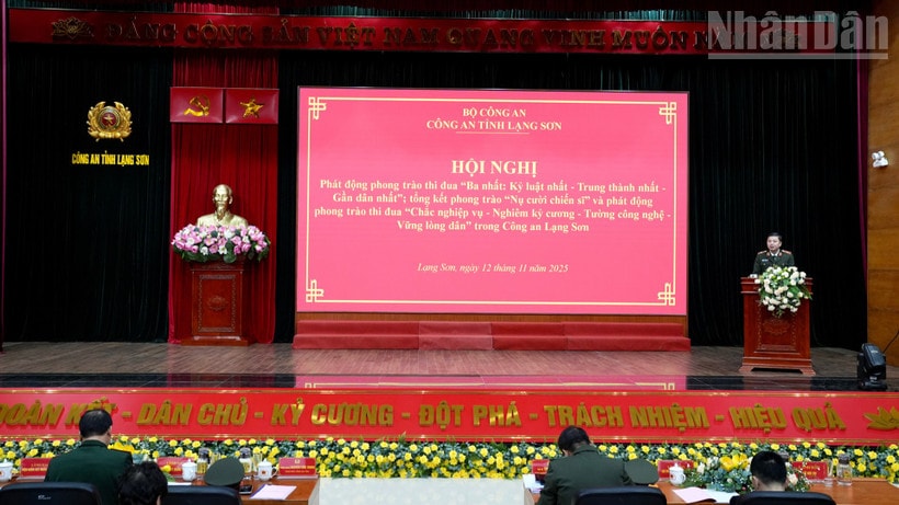 Hội nghị phát động các phong trào thi đua của Công an tỉnh Lạng Sơn.