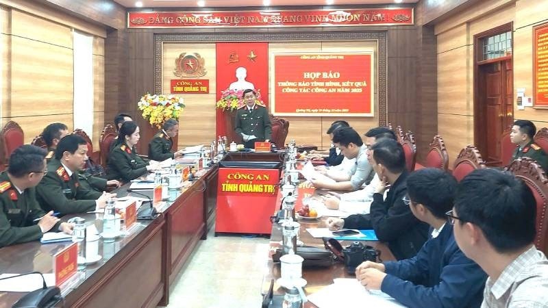 Buổi họp báo do Công an tỉnh Quảng Trị tổ chức.