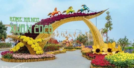 Khai mạc đường hoa Home Hanoi Xuan 2026, đón nhận Chứng nhận của UNESCO