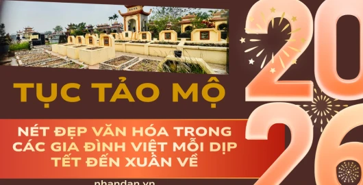Tục tảo mộ, nét đẹp văn hóa trong các gia đình Việt mỗi dịp Tết đến Xuân về