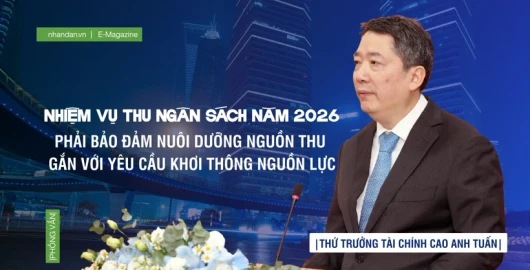 Nhiệm vụ thu Ngân sách nhà nước năm 2026 phải bảo đảm nuôi dưỡng nguồn thu gắn với yêu cầu khơi thông nguồn lực