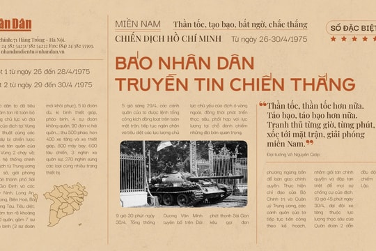 Báo Nhân Dân truyền tin chiến thắng