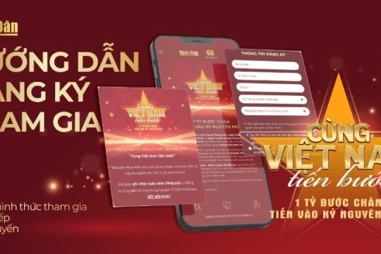 Các bước đăng ký chương trình đi bộ "Cùng Việt Nam tiến bước"