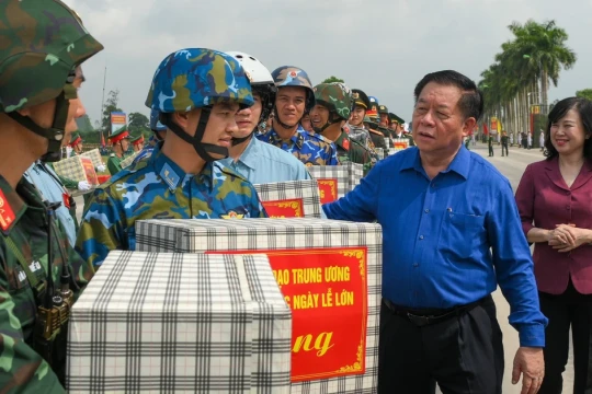 Các lực lượng vũ trang tham gia hợp luyện diễu binh, diễu hành lần thứ 3