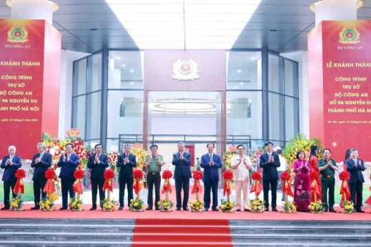 Tổng Bí thư Tô Lâm dự, cắt băng khánh thành Trụ sở Bộ Công an
