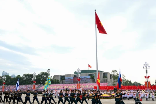 [Ảnh] Đoàn quân đội quốc tế tham gia tổng duyệt trên Quảng trường Ba Đình
