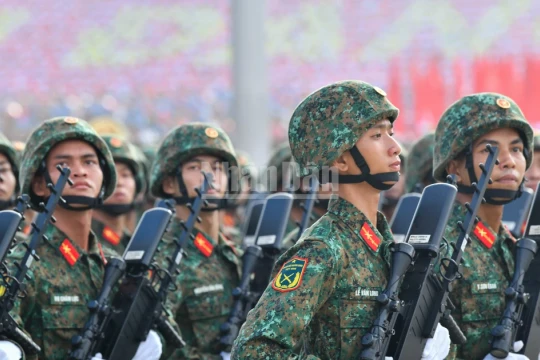 [Ảnh] Ấn tượng hình ảnh các chiến sĩ Quân đội nhân dân diễu binh trên Quảng trường Ba Đình