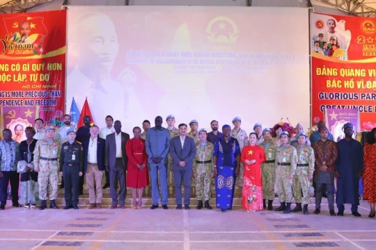 Lực lượng gìn giữ hoà bình Việt Nam tổ chức kỷ niệm 80 năm Quốc khánh tại Abyei