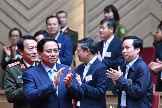 [Ảnh] Thủ tướng Phạm Minh Chính dự hội nghị sơ kết 1 năm triển khai lực lượng tham gia bảo vệ an ninh, trật tự ở cơ sở